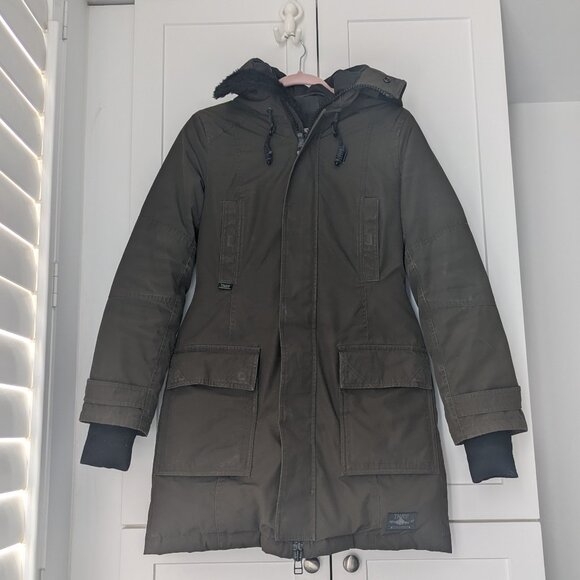 TNA Olive Green Bancroft Parka - Picture 1 of 5